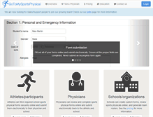 Tablet Screenshot of gotomysportsphysical.com